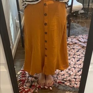 CJLA Mustard Yellow Midi Skirt